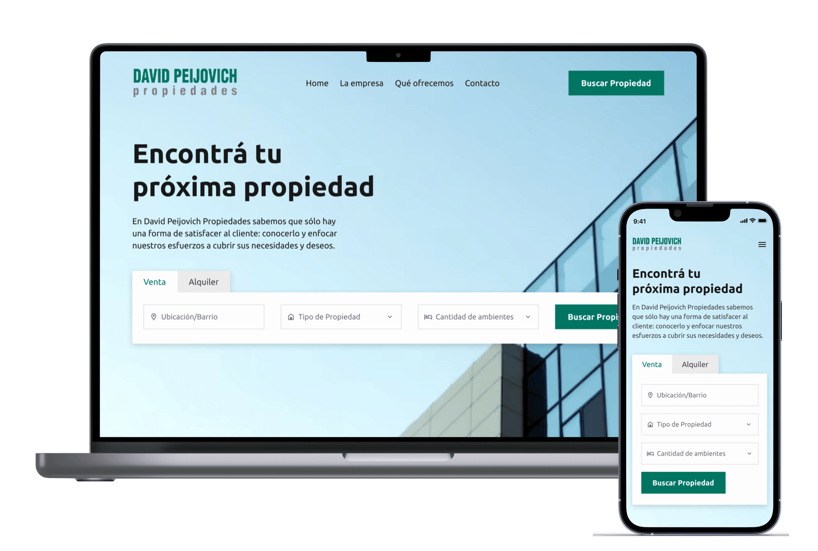 David Peijovich Propiedades, plataforma inmobiliaria