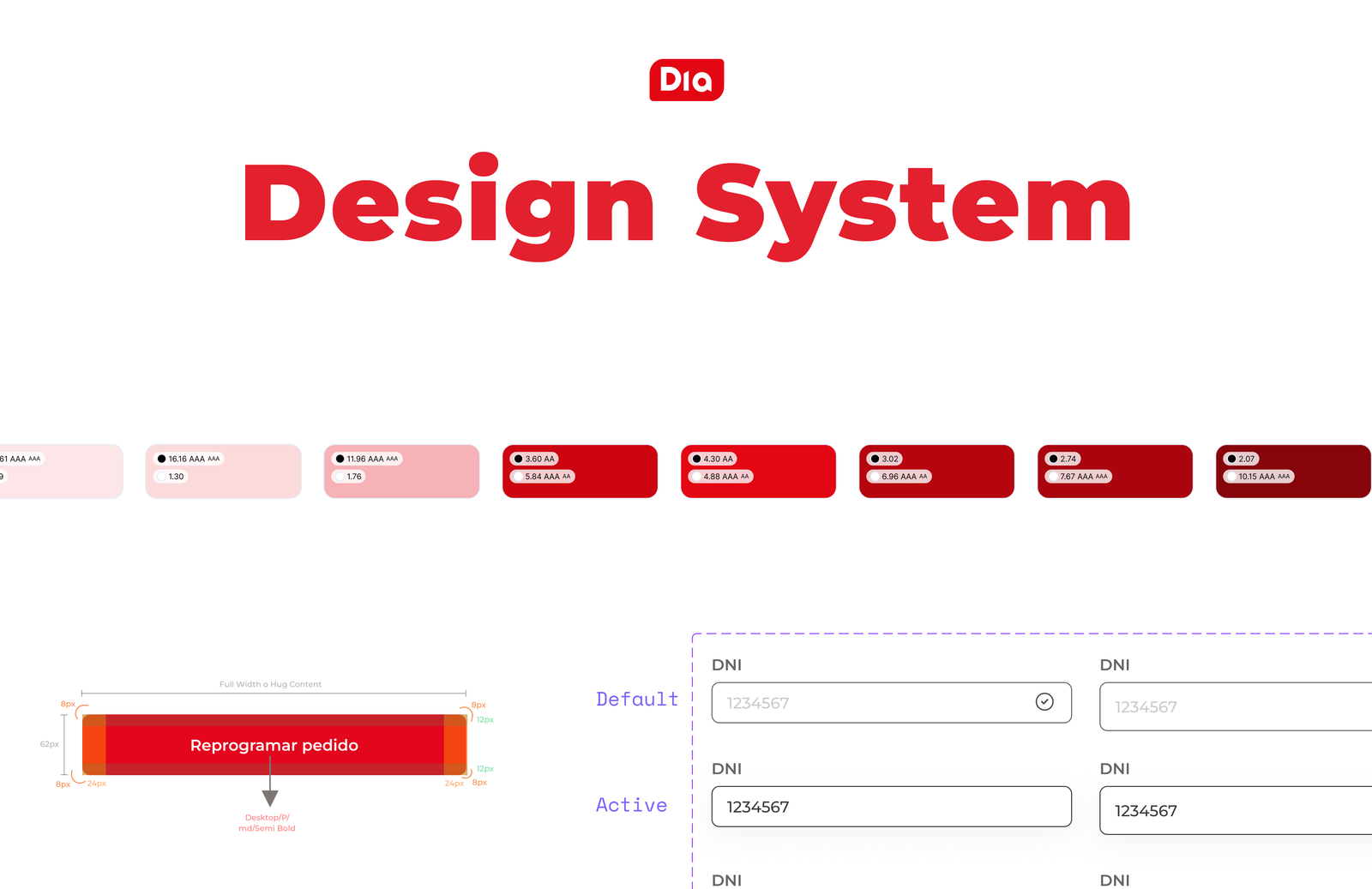 Design System de DIA: paleta, contraste y componentes